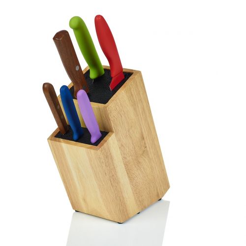  Kapoosh Batonnet Knife Block, Light Oak Woodgrain