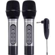 Karaoke USA WM906 UHF Dual Wireless Microphone System (900 MHz)