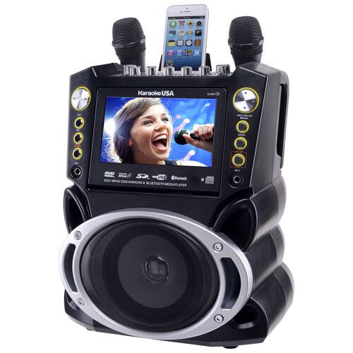  Karaoke USA GF844 Multimedia Karaoke Machine with Bluetooth and MP3/CD+G