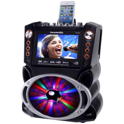  Karaoke USA GF846 Multimedia Karaoke Machine with Bluetooth and MP3/CD+G