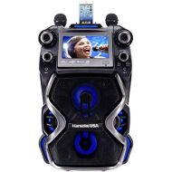 [아마존베스트]Karaoke USA GF920 Outdoor Portable Professional Bluetooth Karaoke Machine and PA System with Rechargeable Lithium Battery