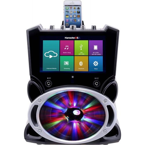  [아마존베스트]Karaoke USA Complete Wi-Fi Bluetooth Karaoke Machine with 9-Inch Touch Screen (WK849)