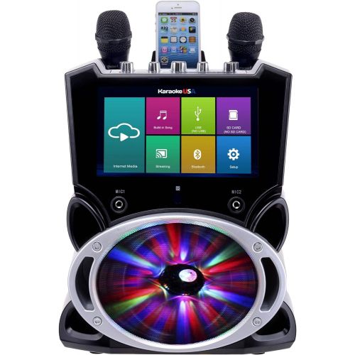  [아마존베스트]Karaoke USA Complete Wi-Fi Bluetooth Karaoke Machine with 9-Inch Touch Screen (WK849)