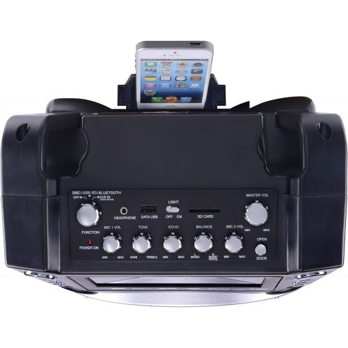  [아마존베스트]Karaoke USA GF842 DVD/CDG/MP3G Karaoke Machine with 7 TFT Color Screen, Record, Bluetooth and LED Sync Lights