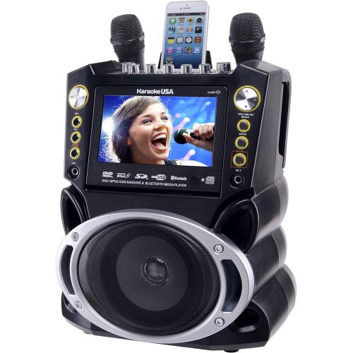  [아마존베스트]Karaoke USA Karaoke System - Portable, Black (GF844)