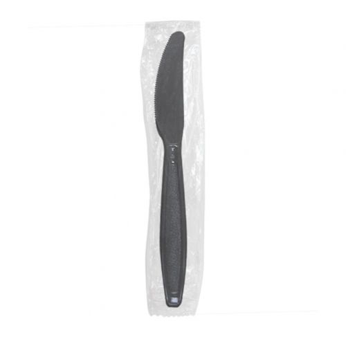  Karat U3521B 7.6 PS Poly-Wrapped Heavy-Weight Disposable Knife, Black (Pack of 1000)