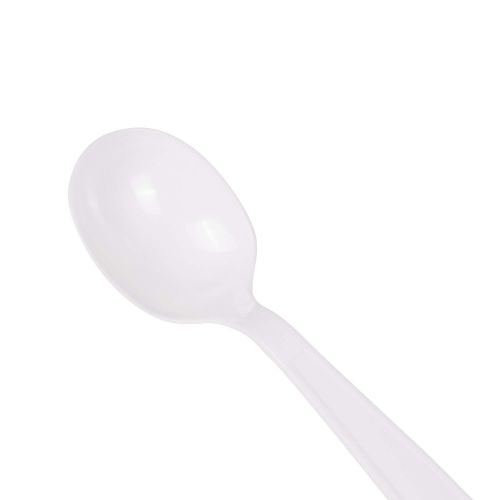  Karat U3522W 5.6 Poly-Wrapped Heavy-Weight Disposable Soup Spoon, White (Pack of 1000)