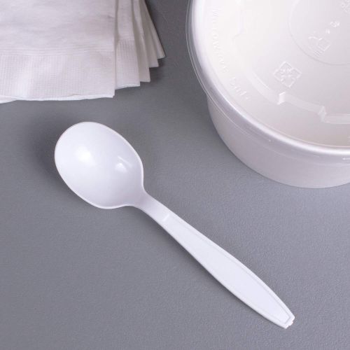  Karat U3532W 5.6 Poly-Wrapped Heavy-Weight Disposable Soup Spoon, White (Pack of 1000)