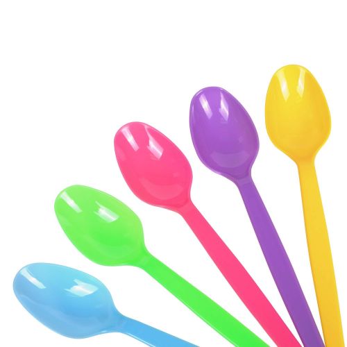  Karat U2100 (Rainbow) 5.9 PS Heavy-Weight Disposable Teaspoon, Rainbow (Pack of 1000)