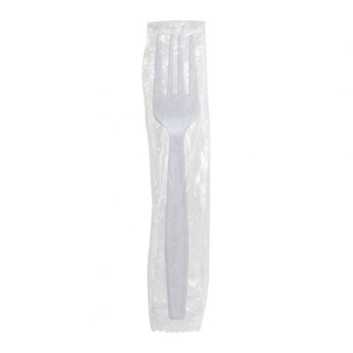  Karat U3530W 7 Poly-Wrapped Heavy-Weight Disposable Fork, White (Pack of 1000)