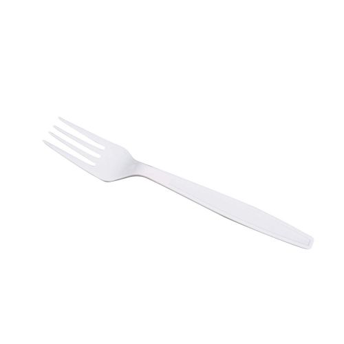  Karat U3530W 7 Poly-Wrapped Heavy-Weight Disposable Fork, White (Pack of 1000)