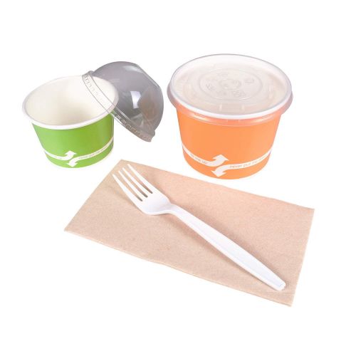  Karat U3530W 7 Poly-Wrapped Heavy-Weight Disposable Fork, White (Pack of 1000)