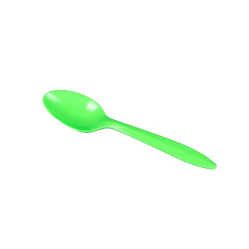  Karat U2008 (Green) 5 PP Medium-Weight Disposable Teaspoon, Green (Pack of 1000)