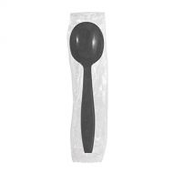 Karat U3532B 5.6 Poly-Wrapped Heavy-Weight Disposable Soup Spoon, Black (Pack of 1000)