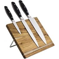Karcher Messerblock Akazie aus Holz, inklusive drei Messer, Messerhalter magnetisch
