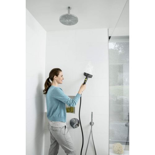  Karcher Dampfreiniger SC 2 EasyFix (Flachenleistung je Tankfuellung: ca. 75 m², Aufheizzeit: 6.5 min, leicht und kompakt, Zubehoeraufbewahrung, Parkposition, flexibles Duesengelenk, w