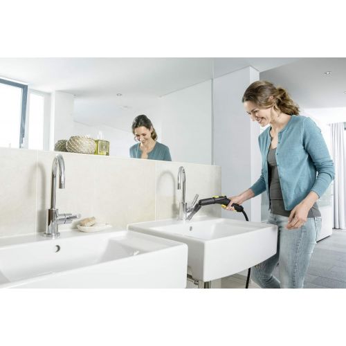  Karcher Dampfreiniger SC 2 EasyFix (Flachenleistung je Tankfuellung: ca. 75 m², Aufheizzeit: 6.5 min, leicht und kompakt, Zubehoeraufbewahrung, Parkposition, flexibles Duesengelenk, w