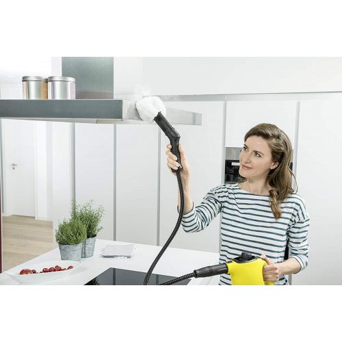  Karcher Dampfreiniger SC 1 EasyFix (Flachenleistung je Tankfuellung: ca. 20 m², Aufheizzeit: 3 min, kompakt, handlich, leicht verstaubar, flexibles Duesengelenk, weiteres Zubehoer)