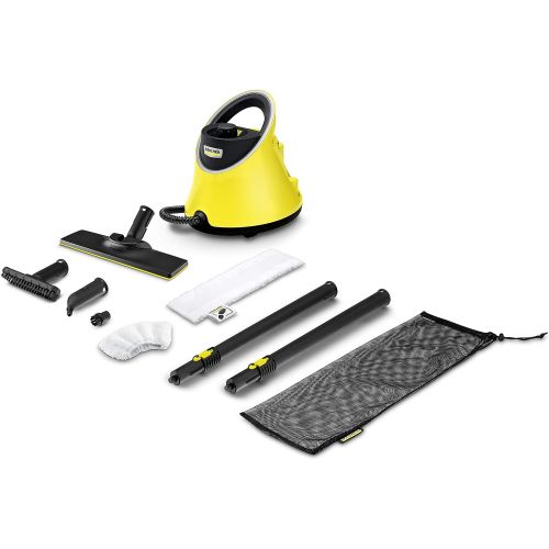  Karcher Dampfreiniger SC 2 Deluxe EasyFix (Flachenleistung je Tankfuellung: ca. 75 m², Aufheizzeit: 6.5 min, leicht und kompakt, LED-Leuchtring, flexibles Duesengelenk, weiteres Zube