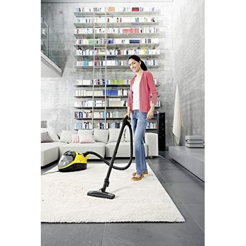  Karcher Dampfsauger SV 7 (Leistung: max. 2200 Watt, Aufheizzeit: 5 min, Dampfen Saugen und Trocknen in einem Arbeitsgang, mehrstufiges Filtersystem, fuer alle Hart- und Teppichboeden