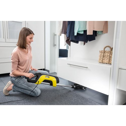  Karcher Kompaktsauger VC 5 inkl. Zubehoer, Boden-Staubsauger beutellos, Reinigungsgerat fuer Treppen, Teppiche & Co., handlich & platzsparend + Karcher 2.863-239.0 Langzeitfilter