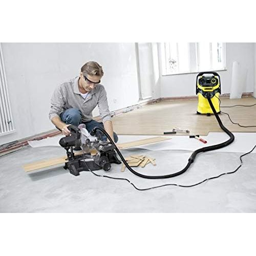  Karcher Mehrzwecksauger WD 5 P (Tatsachliche Saugleistung: 240 Air Watt, Behaltergroesse: 25 l, Steckdose, Blasfunktion, Saugen von trockenem und nassem Schmutz ohne Filterwechsel)