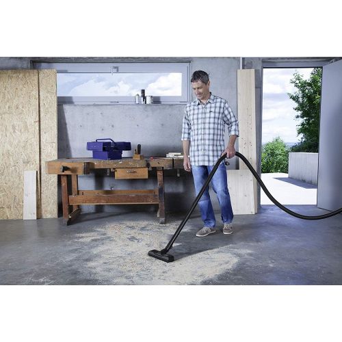  Karcher Mehrzwecksauger WD 5 P (Tatsachliche Saugleistung: 240 Air Watt, Behaltergroesse: 25 l, Steckdose, Blasfunktion, Saugen von trockenem und nassem Schmutz ohne Filterwechsel)