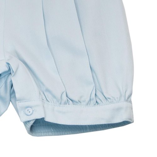  Karela Light Blue Pique Embroidered Baby Boy Romper with Matching Belt (18 mo)