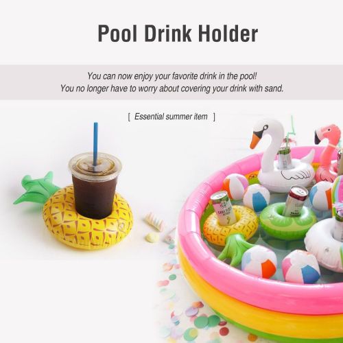  KarenDeals Pink Flamingo Inflatable Drink Holder [2 Pack]