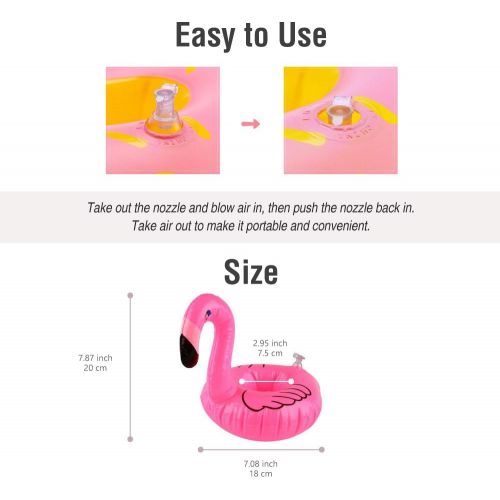  KarenDeals Pink Flamingo Inflatable Drink Holder [2 Pack]
