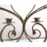 KarensChicNShabby Metal candle holder, fireplace candle holder, wedding candles, centerpiece ,large candle holder,candelabra,