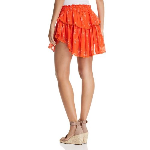  Karina Grimaldi Habi Tiered Printed Mini Skirt