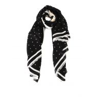 Karl Lagerfeld K/Ikonik dotted silk blend scarf