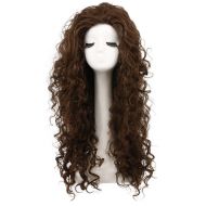 Karlery Womens Fluffy Curly Dark Brown wig Halloween Cosplay Wig Anime Costume Party Wig