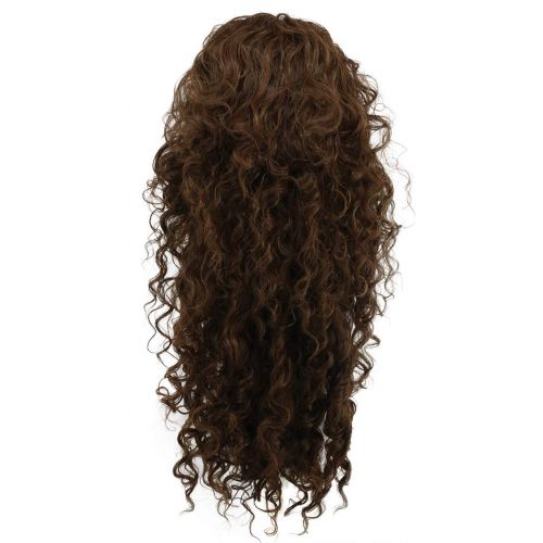  Karlery Womens Fluffy Curly Dark Brown wig Halloween Cosplay Wig Anime Costume Party Wig