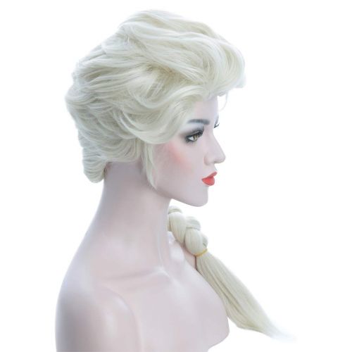  Karlery Adult Womens Long Beige Braided Fashion Wig Halloween Cosplay Wig Costume Party Wig(Beige)