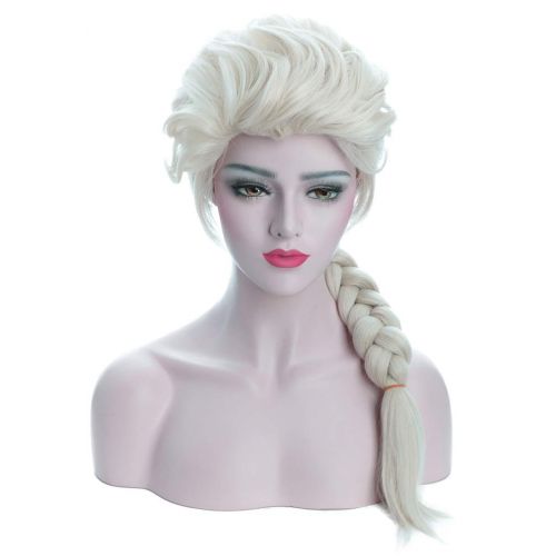  Karlery Adult Womens Long Beige Braided Fashion Wig Halloween Cosplay Wig Costume Party Wig(Beige)