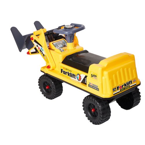  KARMAS PRODUCT Ride-on Forklift Construction Truck Toy for Children,Sound, Lifting, Loading and Unloading, Sliding Function