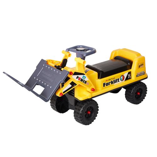  KARMAS PRODUCT Ride-on Forklift Construction Truck Toy for Children,Sound, Lifting, Loading and Unloading, Sliding Function