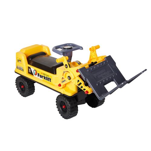  KARMAS PRODUCT Ride-on Forklift Construction Truck Toy for Children,Sound, Lifting, Loading and Unloading, Sliding Function