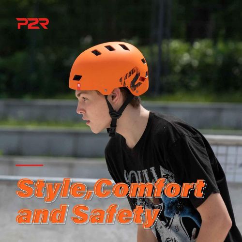  Karrfun P2R Skateboard/Multi-Sport Scooter/Bicycle Helmet Protecting Gear for Youth & Adult Outdoor, Commuter, Skate & Balance Bike & BMX