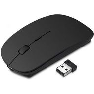 [아마존베스트]Karrong Wireless Mouse Rechargeable USB Wireless Mouse Quiet Click Wireless Mouse for Laptop PC Computer Black