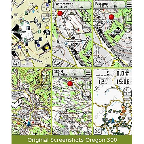  Kartenmanufaktur MK Dach V.19 - Outdoor Topo Karte passend fuer Garmin Oregon 400i, Oregon 400t, Oregon 450, Oregon 450t