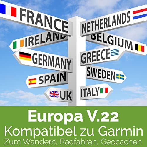  [아마존베스트]Kartenmanufaktur MK Europe V.21 - Professional Outdoor Topo Map Compatible with Garmin Devices - Complete Europe Map