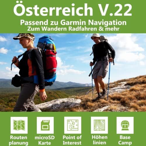  [아마존베스트]Kartenmanufaktur MK Austria V.18 - Professional Outdoor Topo Map - European Map Compatible with Garmin Navigation - For Hiking, Geocaching, Mountaineering, Cycling, Cycling