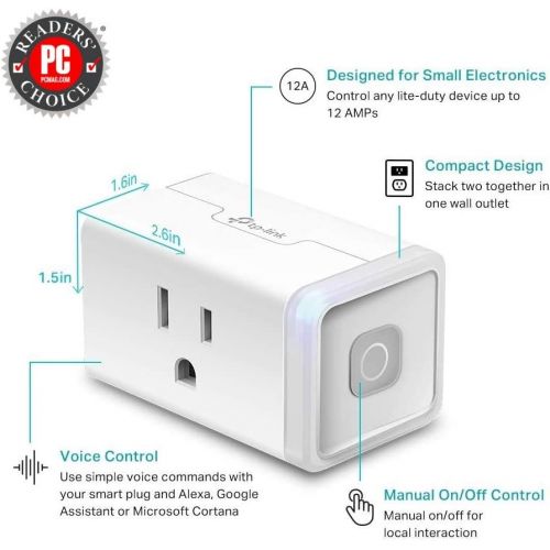  [아마존핫딜][아마존 핫딜] Kasa Smart WiFi Plug Lite by TP-Link (4-Pack) 12 Amp, Reliable Wifi Connection, No Hub Required, Works with Alexa Echo & Google Assistant (HS103P4) - White