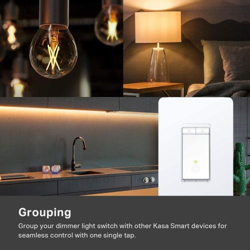  [아마존 핫딜] TP-LINK HS220P3 Kasa Smart WiFi Light Switch (3-Pack), Dimmer by TP-Link - Dim Lighting from Anywhere, Easy In-Wall Installation (Single-Pol Only), Compatible with Alexa and Google