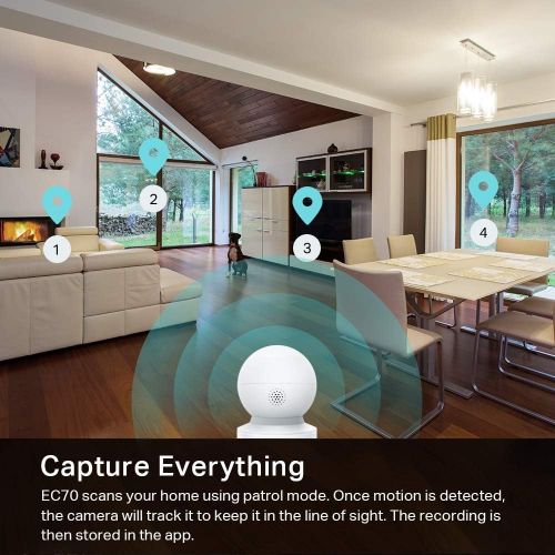  [아마존베스트]Kasa Smart Indoor Pan/Tilt Home Camera, 1080p HD Security Camera wireless 2.4GHz with Night Vision, Motion Detection for Baby Monitor, Cloud & SD Card Storage, Works with Alexa & G