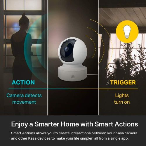  [아마존베스트]Kasa Smart Indoor Pan/Tilt Home Camera, 1080p HD Security Camera wireless 2.4GHz with Night Vision, Motion Detection for Baby Monitor, Cloud & SD Card Storage, Works with Alexa & G