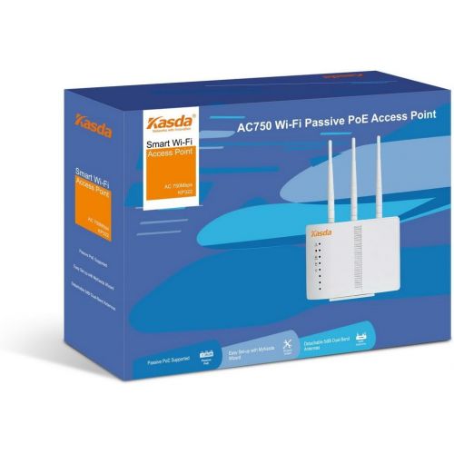  Kasda AC750 Dual Band Wireless Access Point, Passive PoE, 802.11AC WiFi AP with 5dBi High Gain Antenna, Easy Setup Via Cellphone, Wall Mount, High Speed Wi-Fi for HomeOffice (KP32